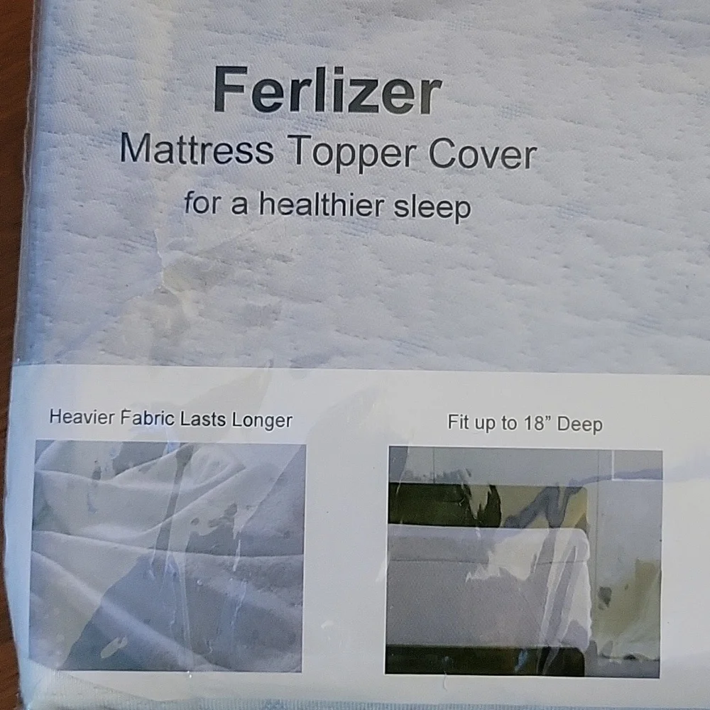 FERLIZER King Mattress Topper Cover 4